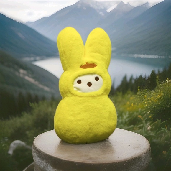 Peeps X Hello Kitty and Friends Yellow PomPomPurin Plush Bunny 18" Easter 2025 - Picture 1 of 4